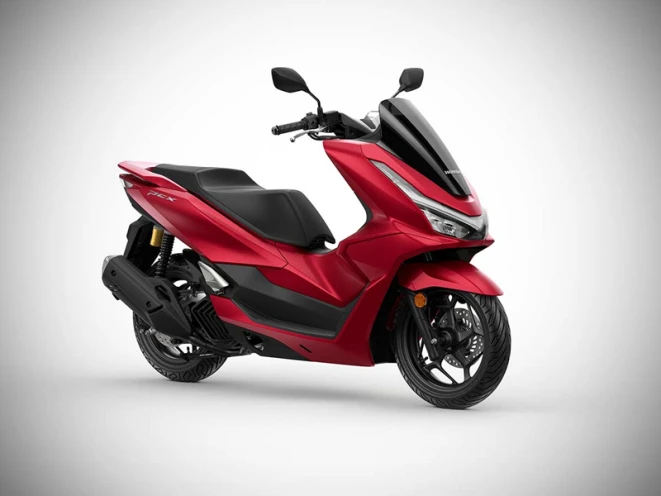 Roller kaufen – roter Scooter mit 125 ccm, sportlicher Linie und LED-Scheinwerfer