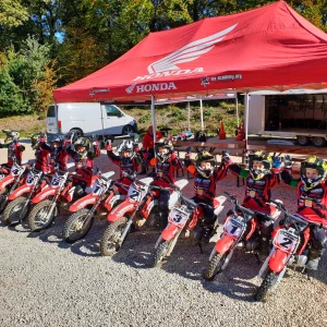 Children riding motocross at Honda Motorrad Zuerich AG in Volketswil ZH