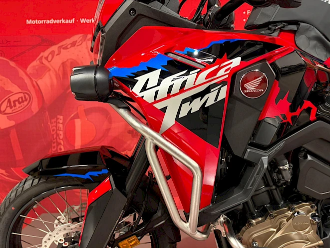 Honda CRF1100 Africa Twin crash bars mounted - engine protection for off road use