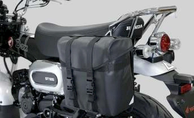 Honda DAX 125 with fitted saddlebags and luggage carrier