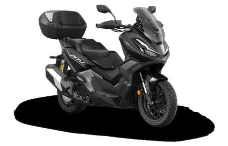 Honda ADV350 genuine accessories &ndash; adventure scooter with top box and handguards from the packs