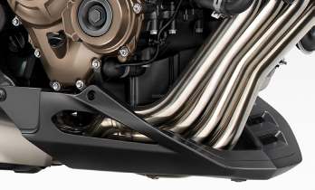 Honda CB 650 R Auspuffkr&uuml;mmer mit Motorspoiler &ndash; Original-Zubeh&ouml;r