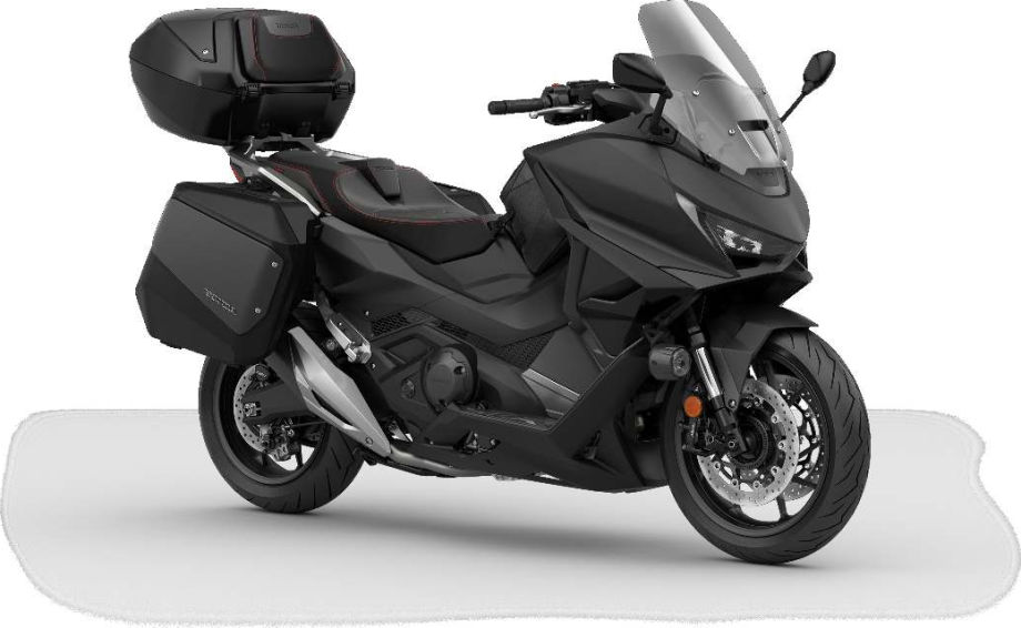 Honda Forza 750 with genuine accessories: top box and panniers