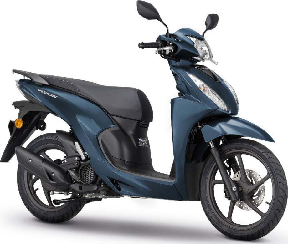 Scooter Honda Vision 110 avec accessoire d’origine : top case 35 l